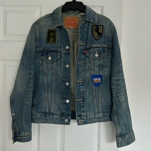 Super cool oversized patchwork Levi’s jacket.